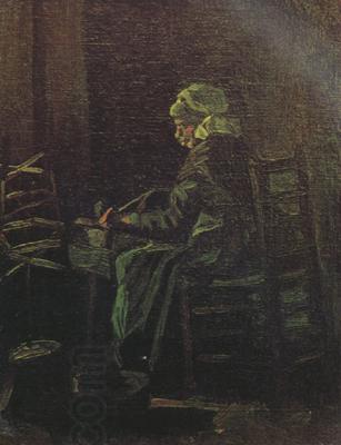 Vincent Van Gogh Peasant Woman at the Spinning Wheel (nn04) oil painting picture